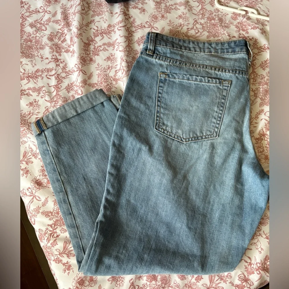 GAP Light Blue Distressed Boyfriend Jeans - Picture 2 of 3